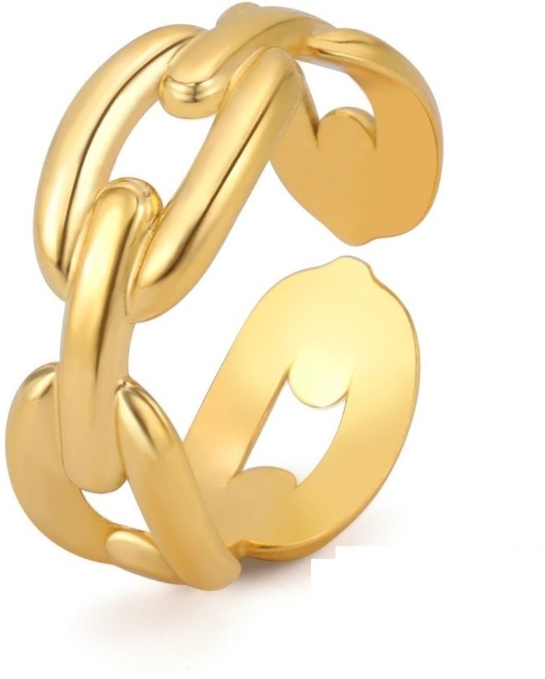 MYKI Anti Tarnish Chain Adjustable Ring | MYKI (MKR753-SSYI)