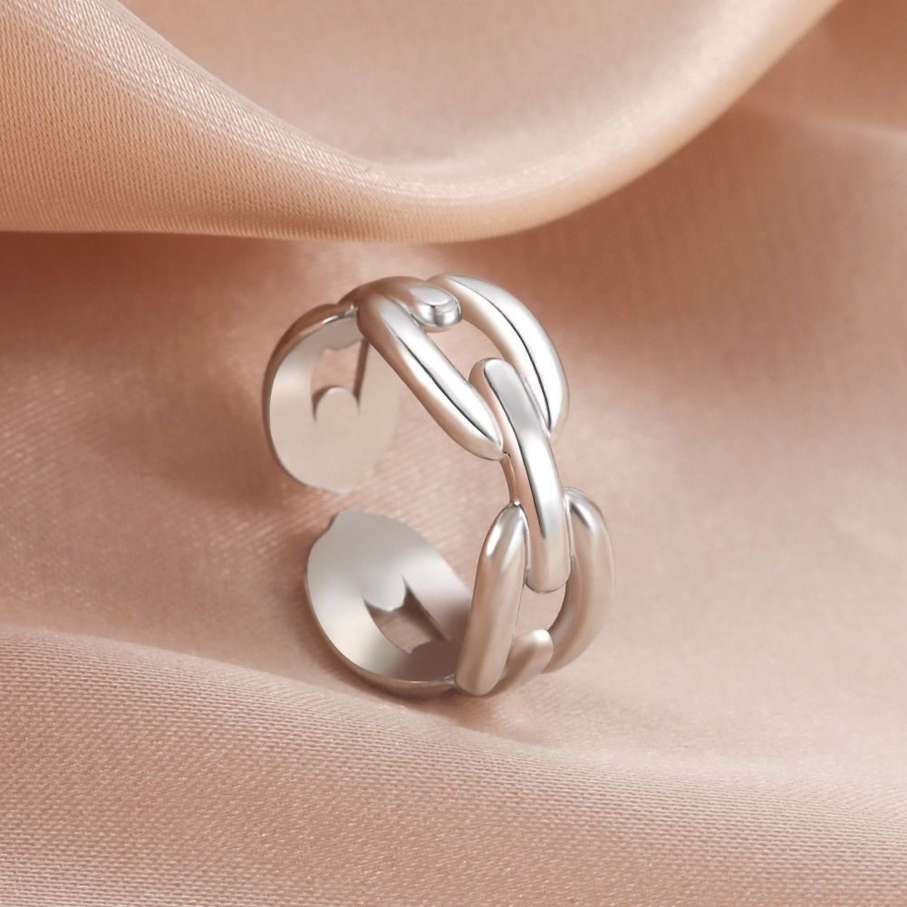 MYKI Anti Tarnish Chain Adjustable Ring | MYKI (MKR753-SSYI)