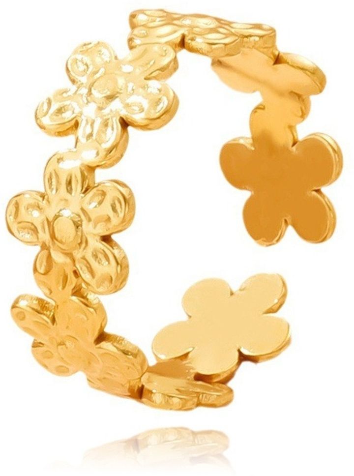 MYKI Floral Adjustable Ring | Anti Tarnish | MYKI (MKR761-SSYI)