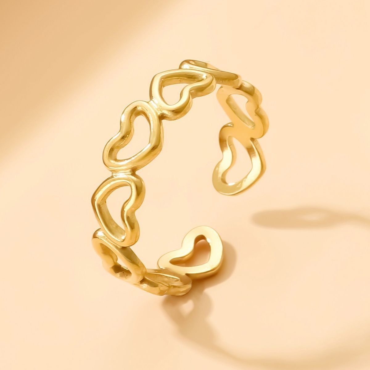 MYKI Heart Adjustable Ring | Anti Tarnish | MYKI (MKR764-SSYI)