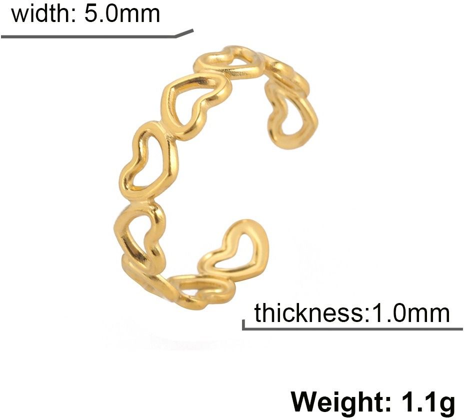MYKI Heart Adjustable Ring | Anti Tarnish | MYKI (MKR764-SSYI)