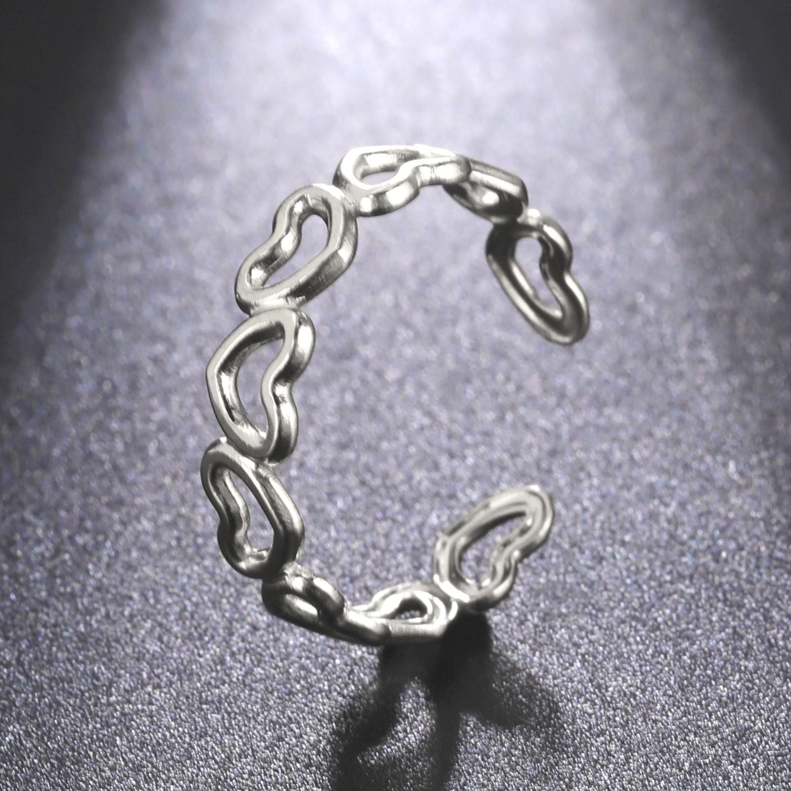 MYKI Heart Adjustable Ring | Anti Tarnish | MYKI (MKR764-SSYI)