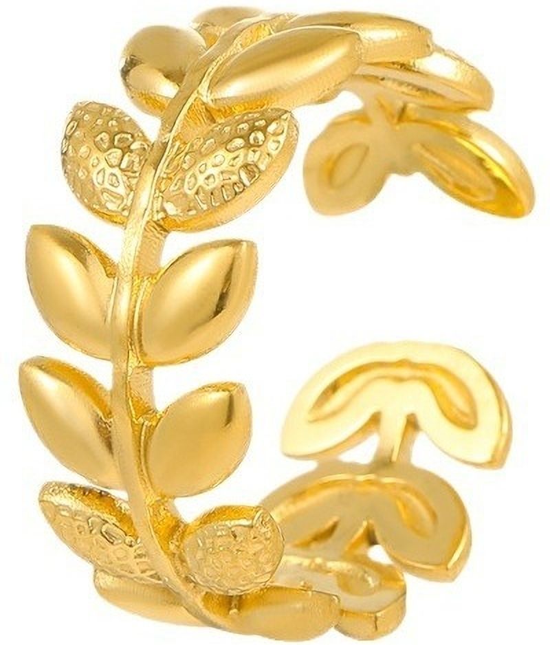 MYKI Olive Leaf Adjustable Ring | Anti Tarnish | MYKI (MKR766-SSYI)