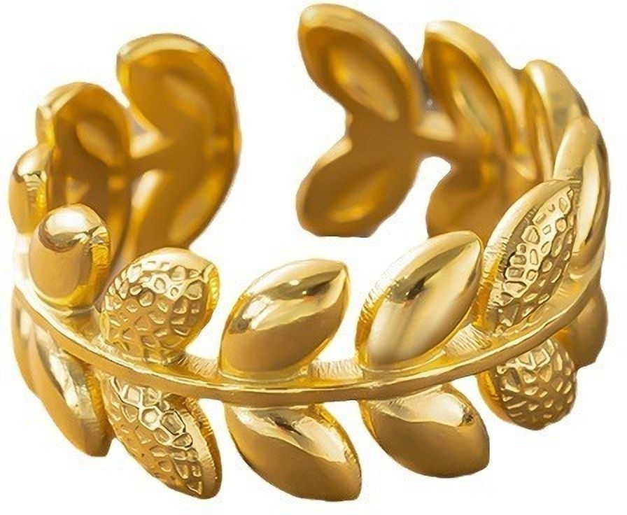 MYKI Olive Leaf Adjustable Ring | Anti Tarnish | MYKI (MKR766-SSYI)