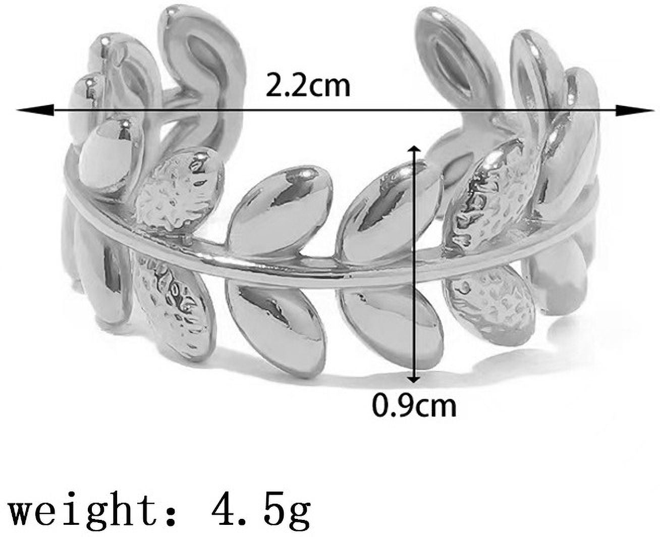 MYKI Olive Leaf Adjustable Ring | Anti Tarnish | MYKI (MKR766-SSYI)