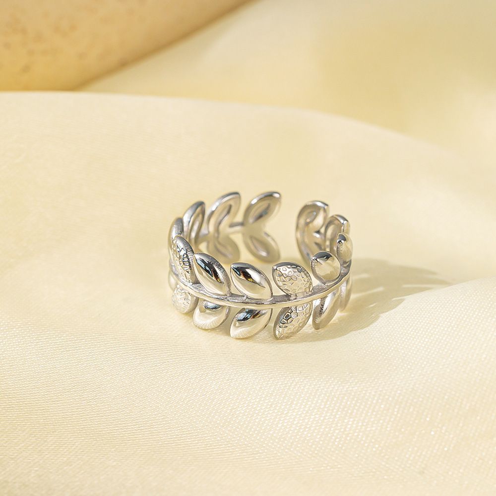 MYKI Olive Leaf Adjustable Ring | Anti Tarnish | MYKI (MKR766-SSYI)
