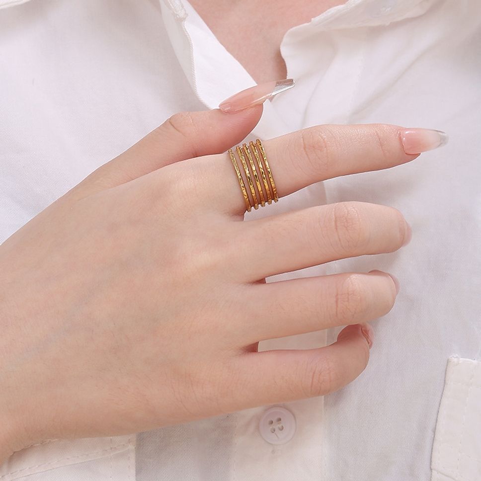 MYKI Multi Band Adjustable Ring | Anti Tarnish | MYKI (MKR769-SSYI)