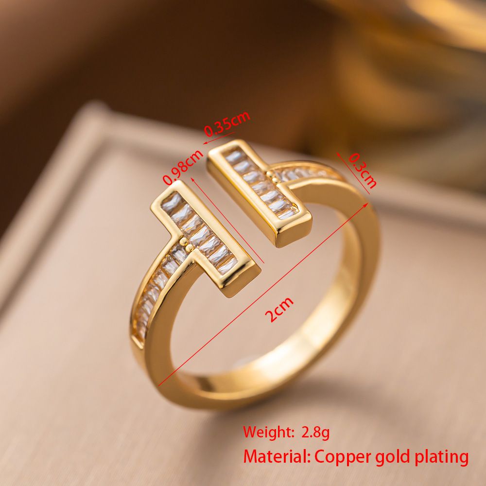MYKI Baguette Bar Adjustable Ring | Anti Tarnish Finish (MKR784-SSYI)