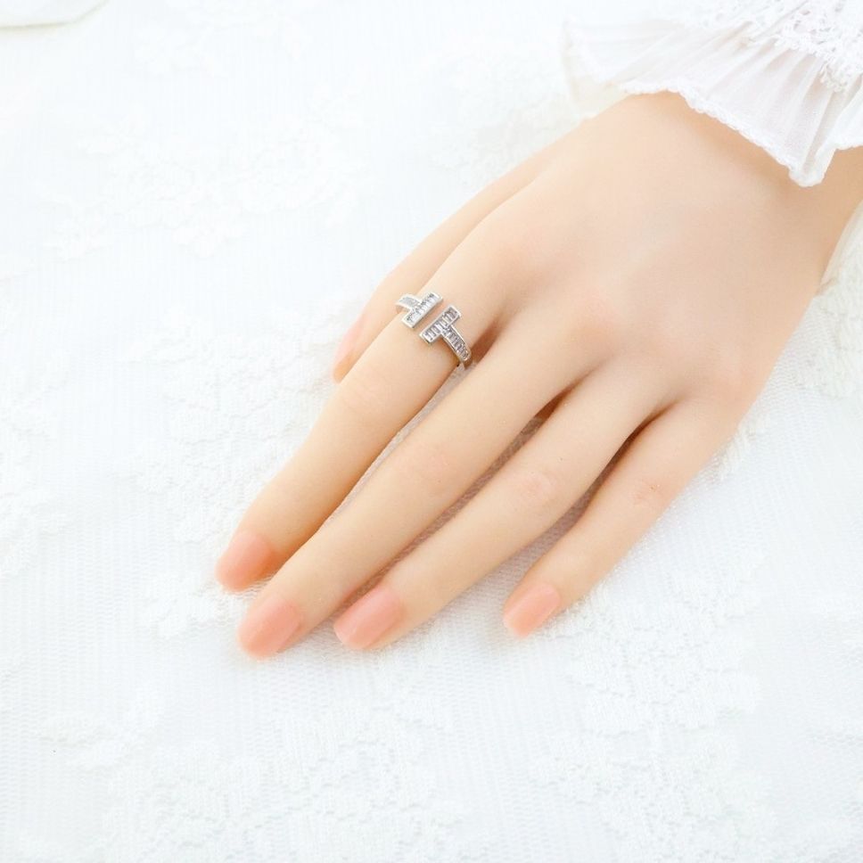 MYKI Baguette Bar Adjustable Ring | Anti Tarnish Finish (MKR784-SSYI)