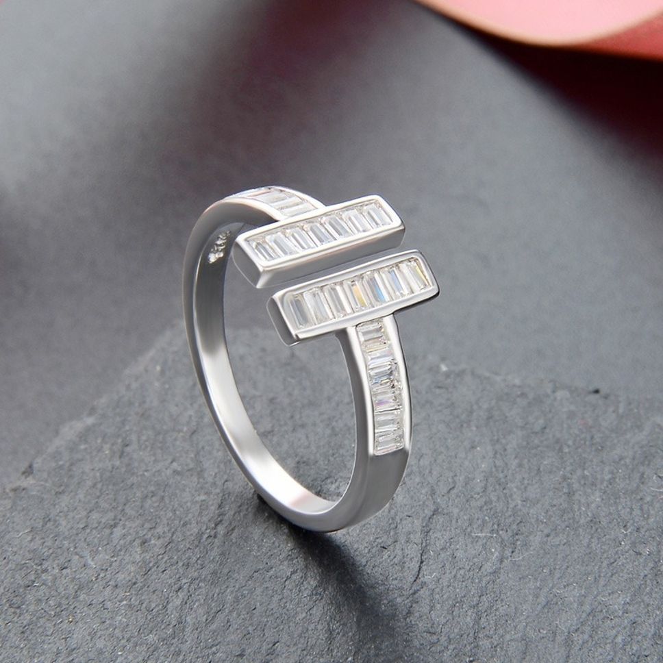 MYKI Baguette Bar Adjustable Ring | Anti Tarnish Finish (MKR784-SSYI)