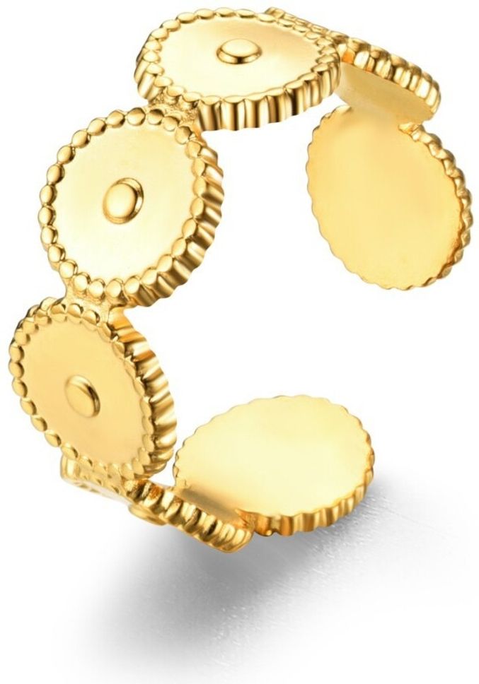 MYKI Coin Adjustable Ring | Minimalist Anti Tarnish Design (MKR799-SSYI)