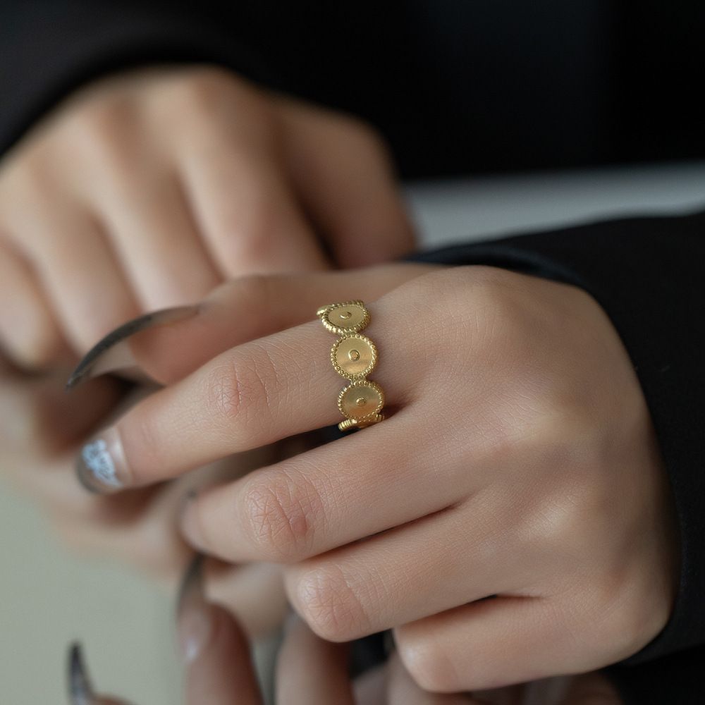 MYKI Coin Adjustable Ring | Minimalist Anti Tarnish Design (MKR799-SSYI)