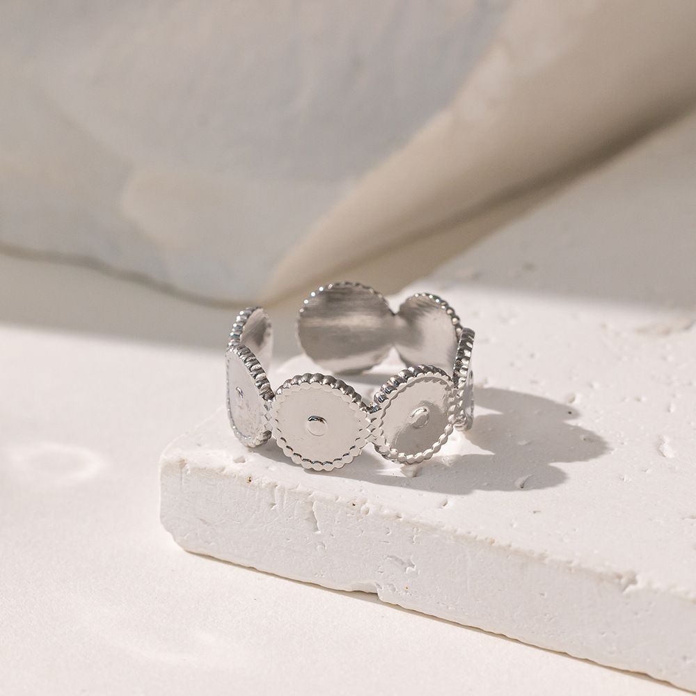MYKI Coin Adjustable Ring | Minimalist Anti Tarnish Design (MKR799-SSYI)