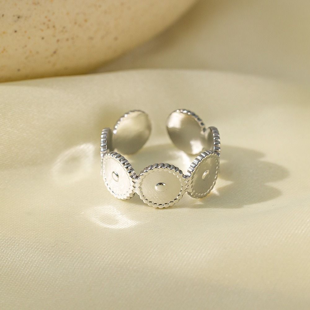 MYKI Coin Adjustable Ring | Minimalist Anti Tarnish Design (MKR799-SSYI)