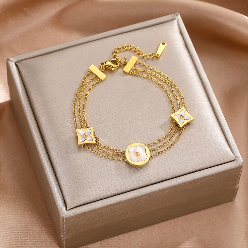 MYKI Delicate Floral Design Bracelet (MKBRAD490G)