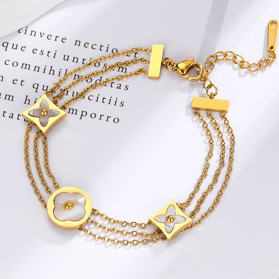 MYKI Delicate Floral Design Bracelet (MKBRAD490G)
