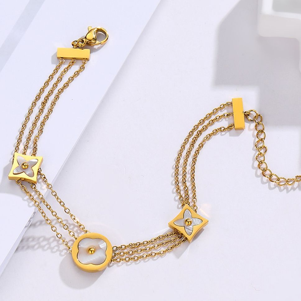 MYKI Delicate Floral Design Bracelet (MKBRAD490G)