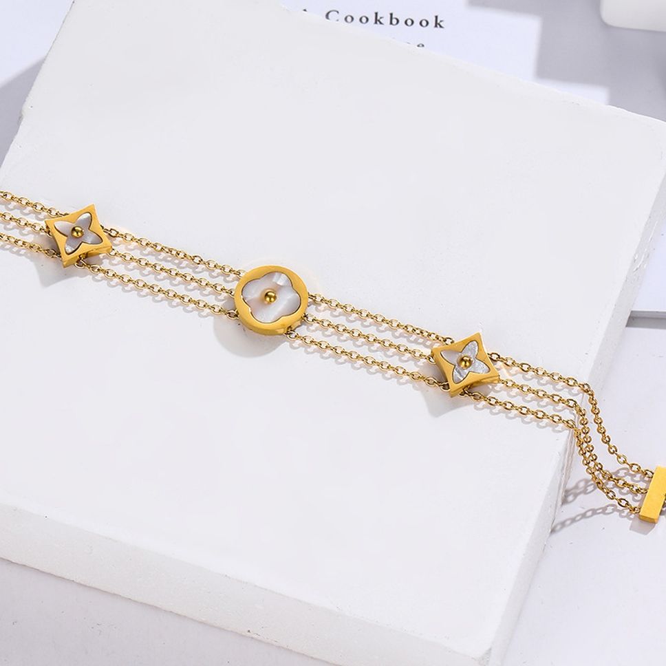 MYKI Delicate Floral Design Bracelet (MKBRAD490G)