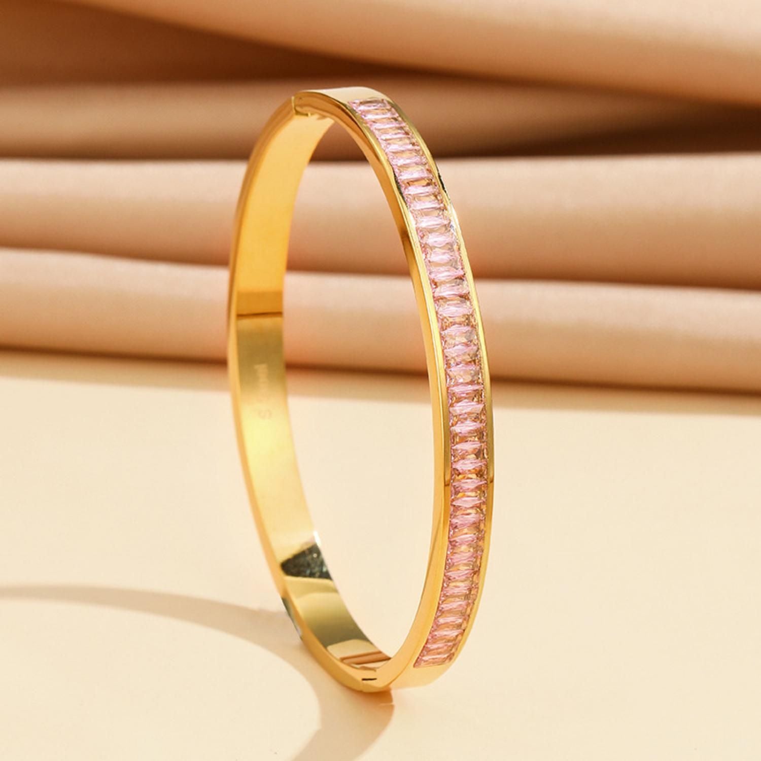 MYKI Amazing Diamond Gold plated Kada Bracelet  (MKBRAD525)