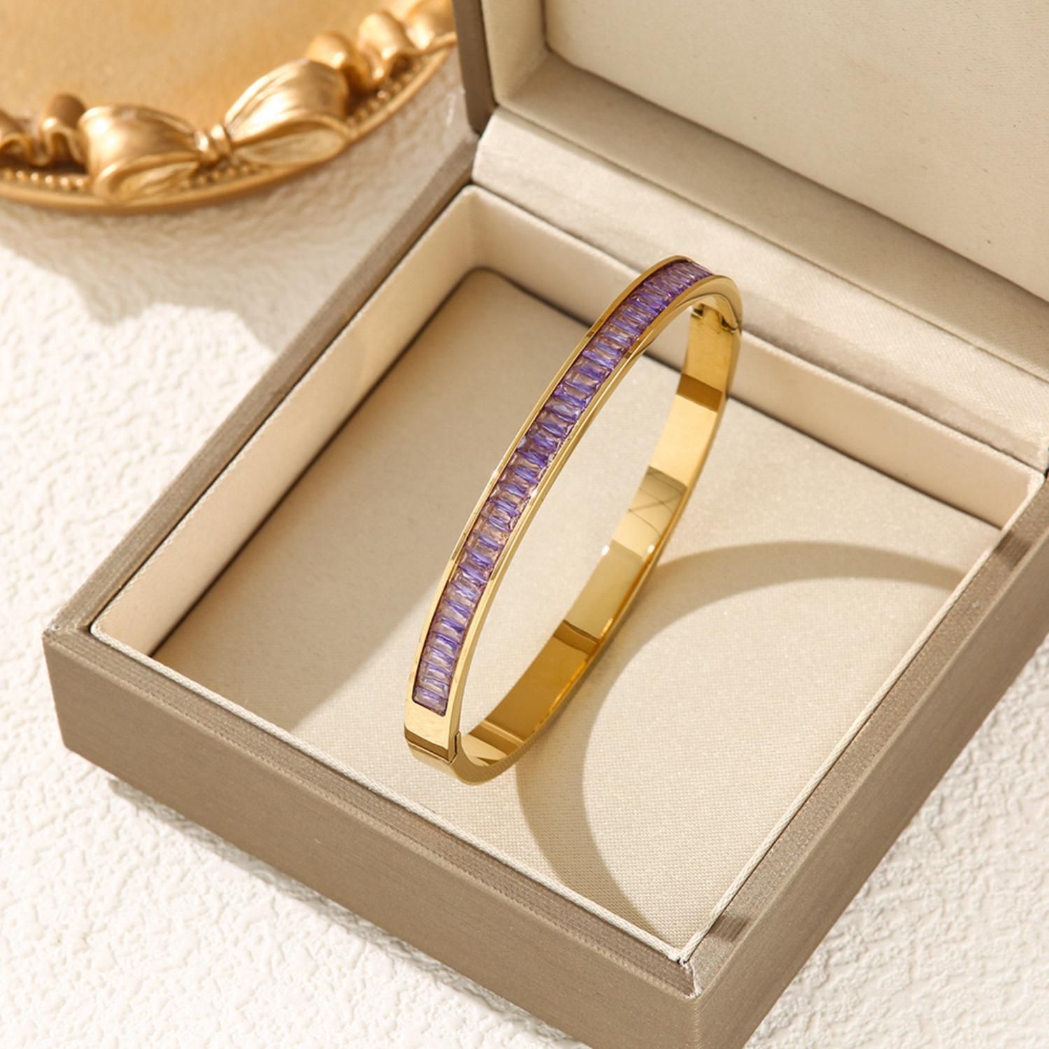 MYKI Amazing Diamond Gold plated Kada Bracelet  (MKBRAD525)