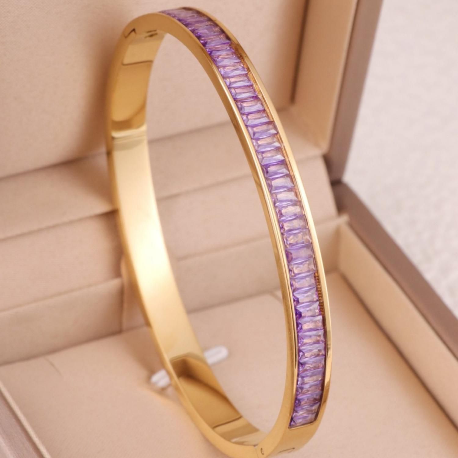 MYKI Amazing Diamond Gold plated Kada Bracelet  (MKBRAD525)