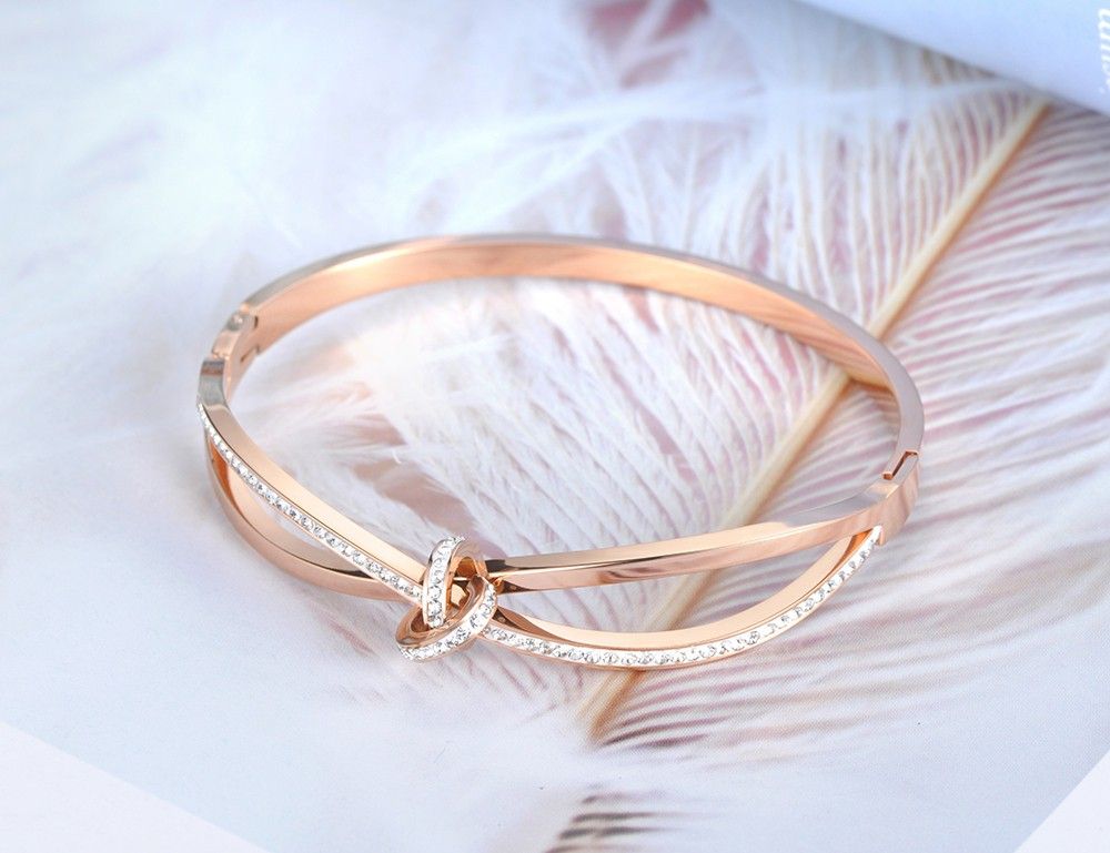 MYKI Gorgeous Rosegold Kada Combo Bracelet (MKBRAD301-MKBRAD267RG-MKBRAD278RG)
