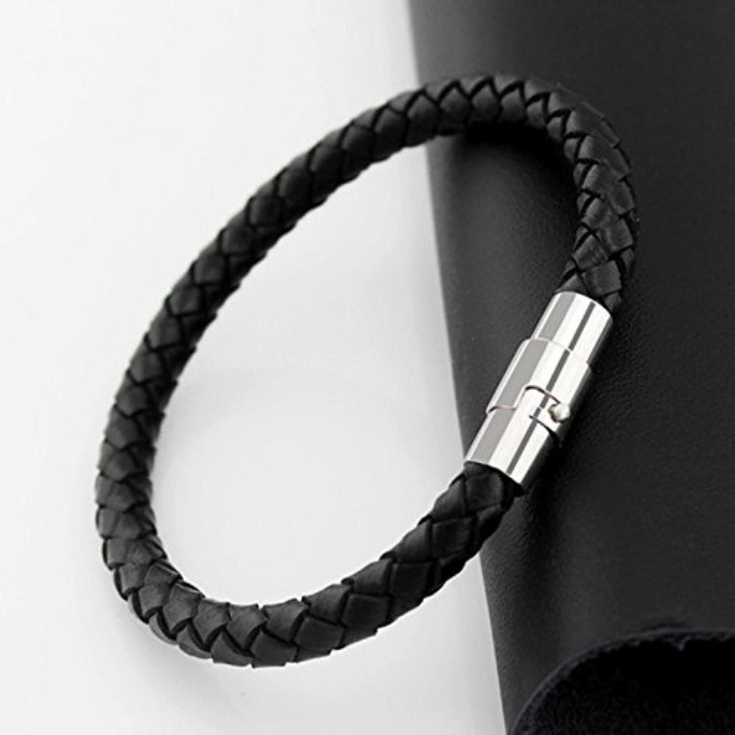 MYKI Limited Edition Leather rope Bracelet For Men & Boys (MKMBR103)