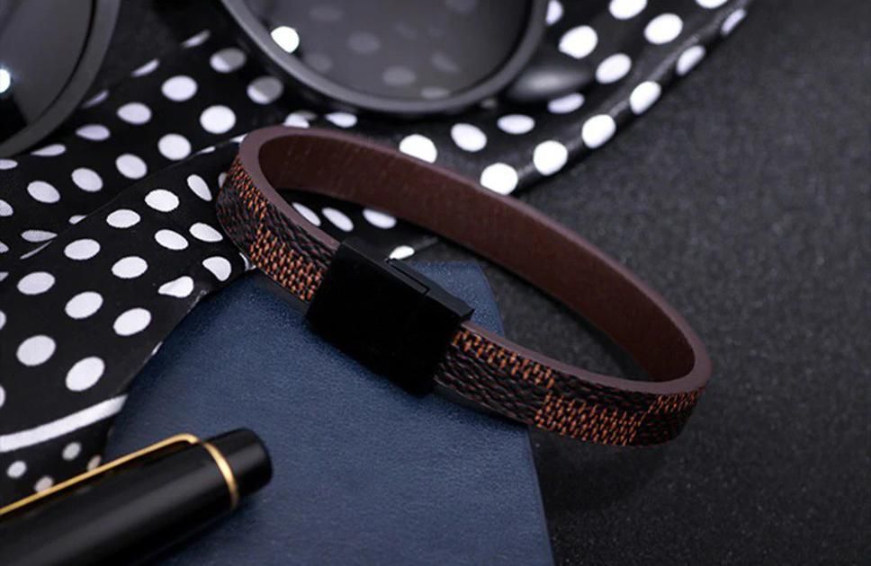 MYKI Very Elegant Genuine Leather Bracelet For Men & Boys For Daily / Party / Gym Wear (BROWN) (MKMBR136)