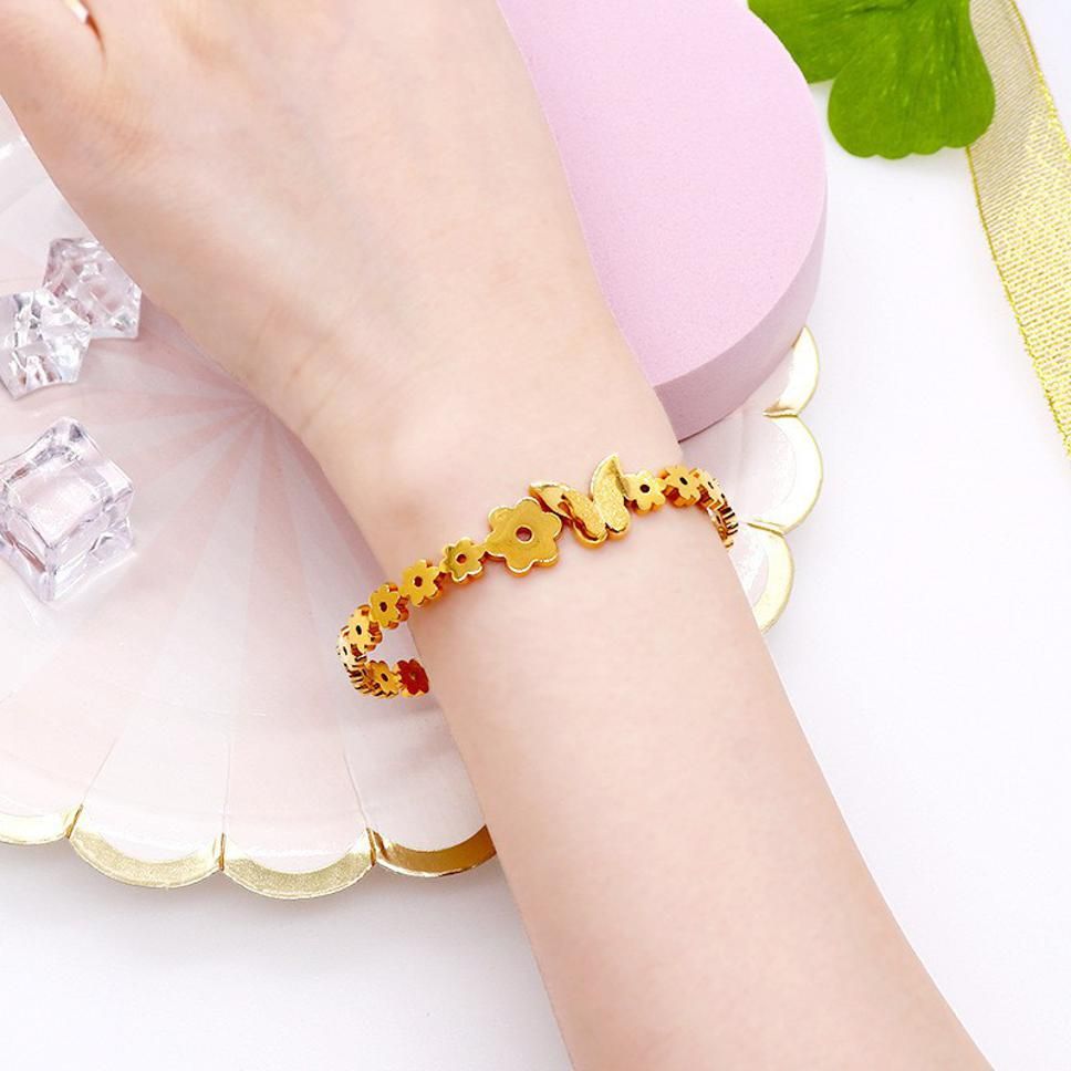 MYKI Religious Butterfly Flower Bracelet (MKBRAD337G)