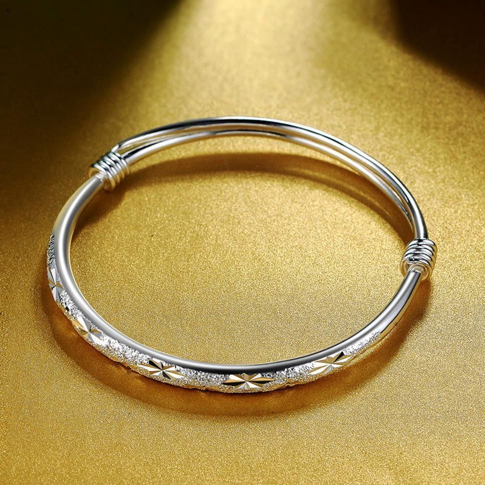 MYKI Alluring Silver Plated Kada (MKBRAD165)