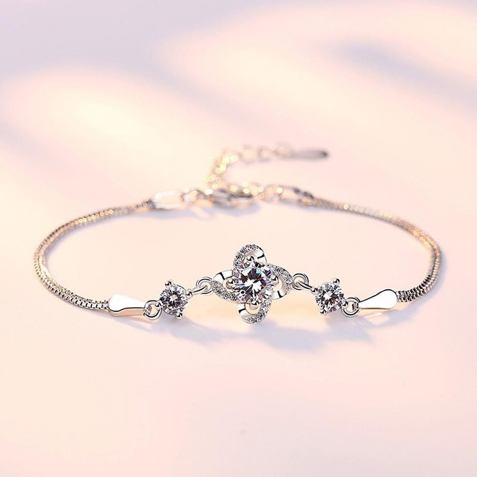 MYKI Religious Flower shape Cubic Zircon Bracelet (MKBRAD333S)