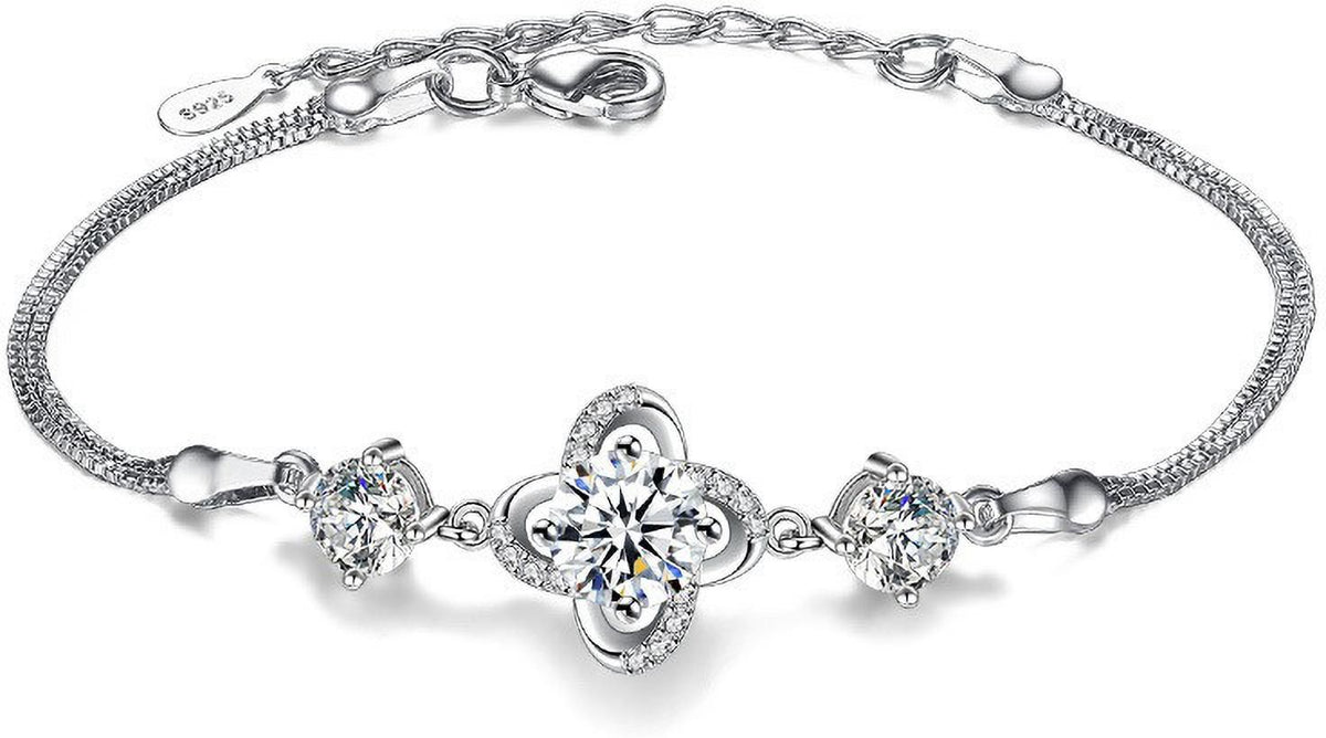 MYKI Religious Flower shape Cubic Zircon Bracelet (MKBRAD333S)