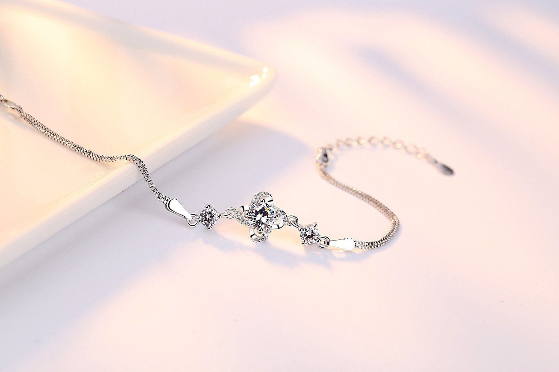 MYKI Religious Flower shape Cubic Zircon Bracelet (MKBRAD333S)