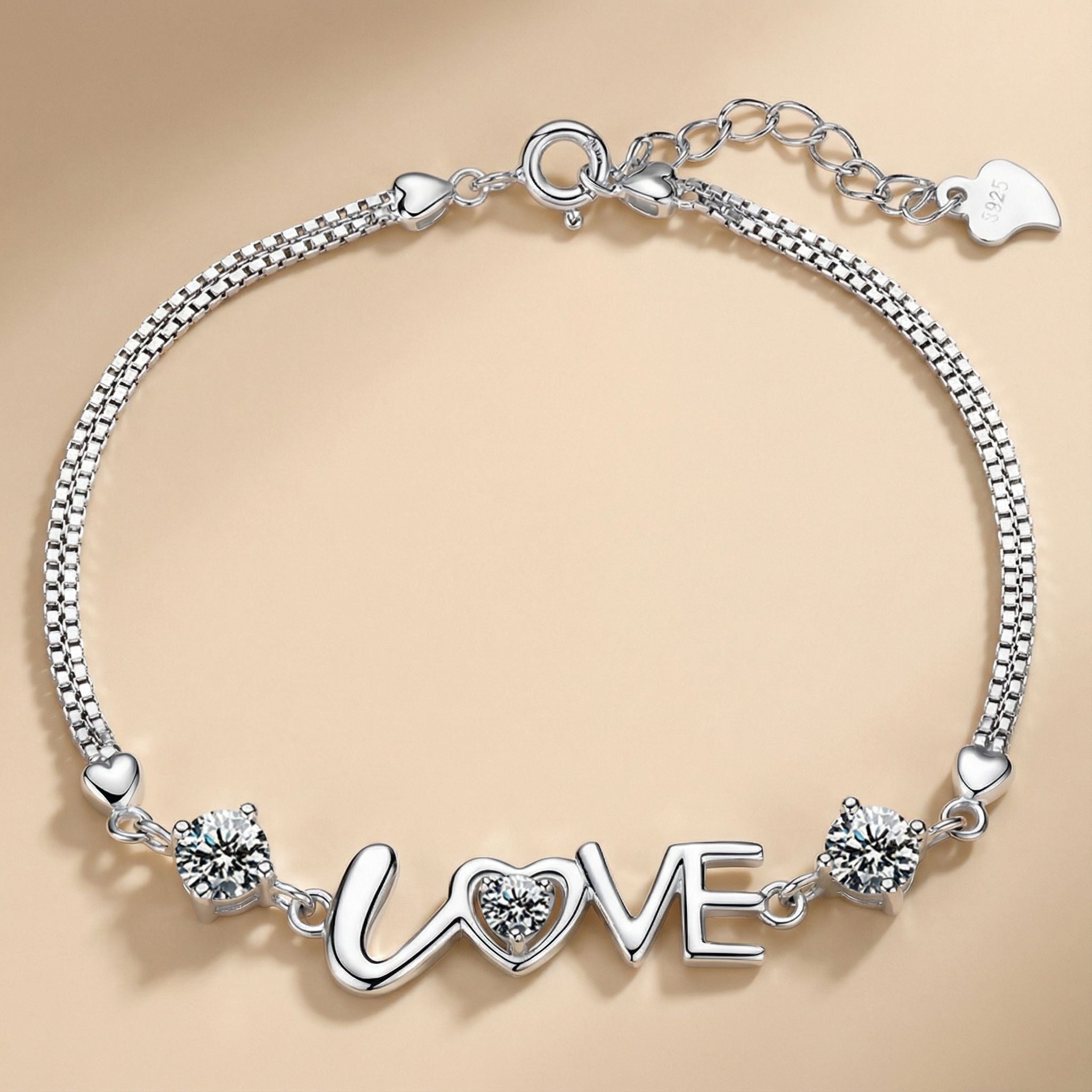 MYKI Love Purple Crystal Bracelet (MKBRAD347S-WHITE)