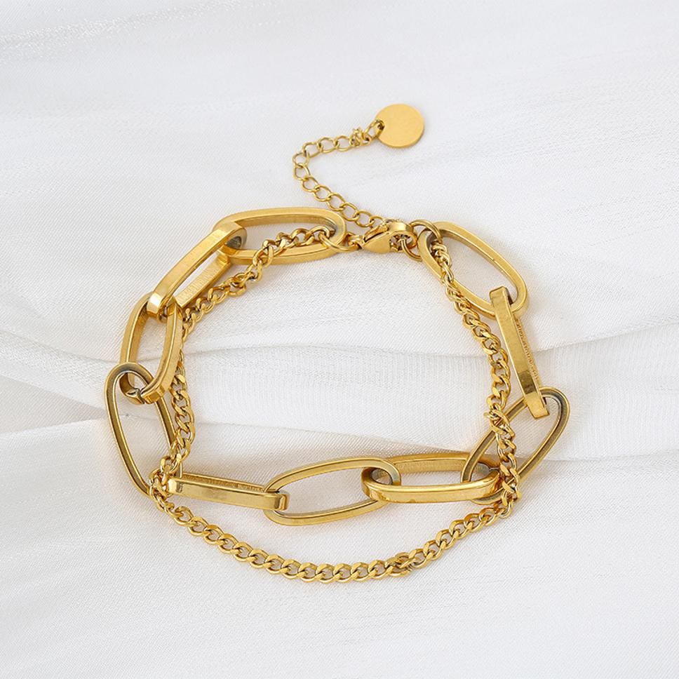 MYKI Glossy Gold Loose Bracelet (MKBRAD349G)