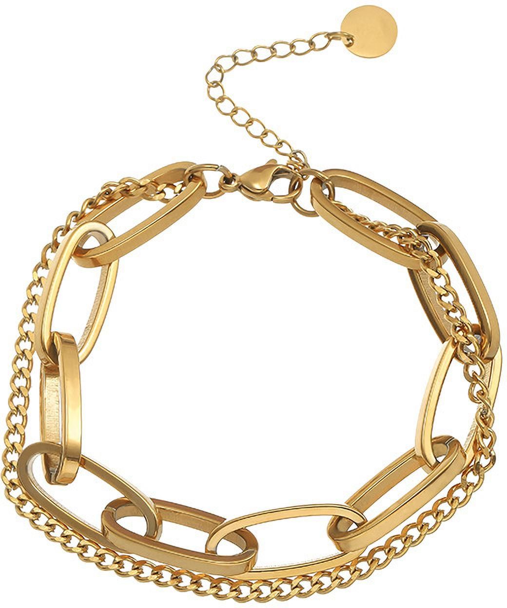 MYKI Glossy Gold Loose Bracelet (MKBRAD349G)