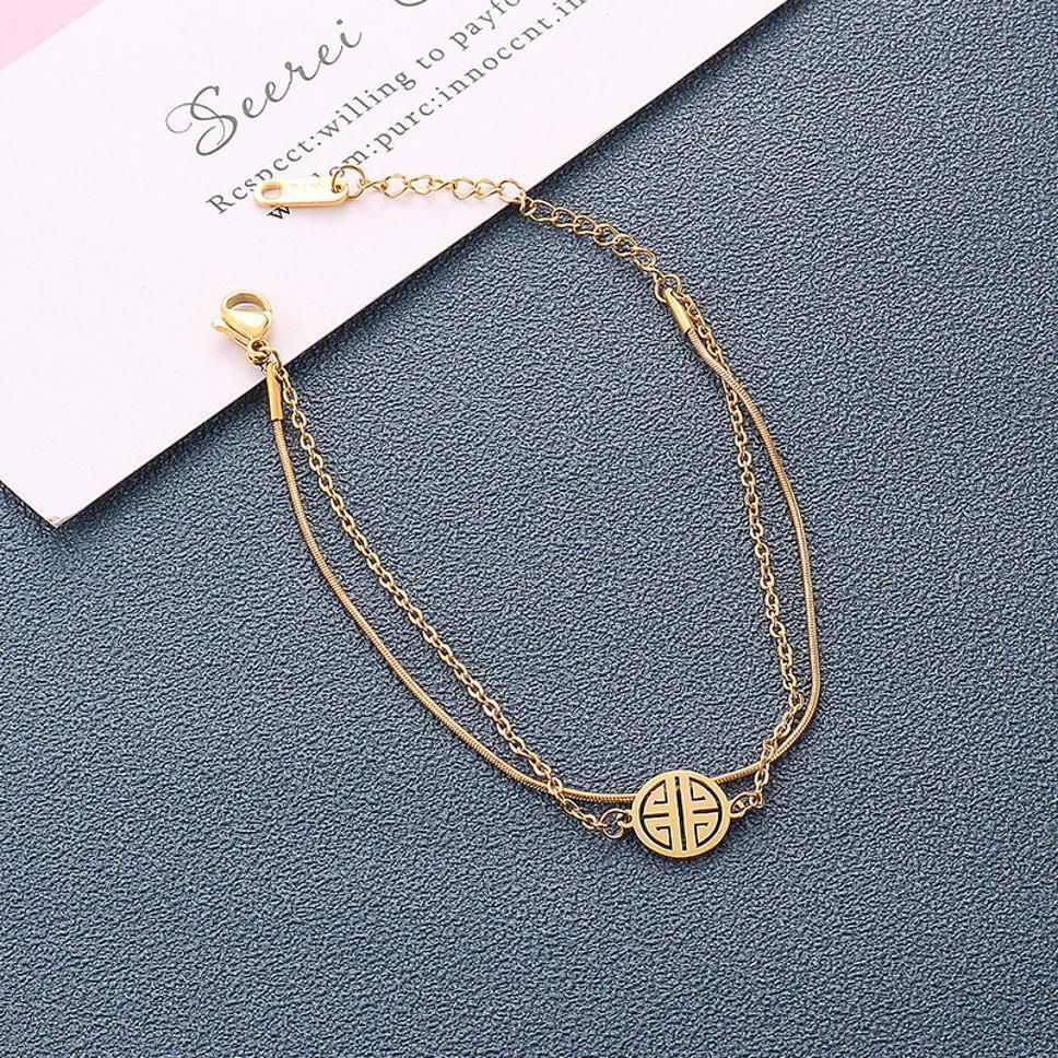 MYKI Trendy Gold Loose Bracelet (MKBRAD350G-TWIN)