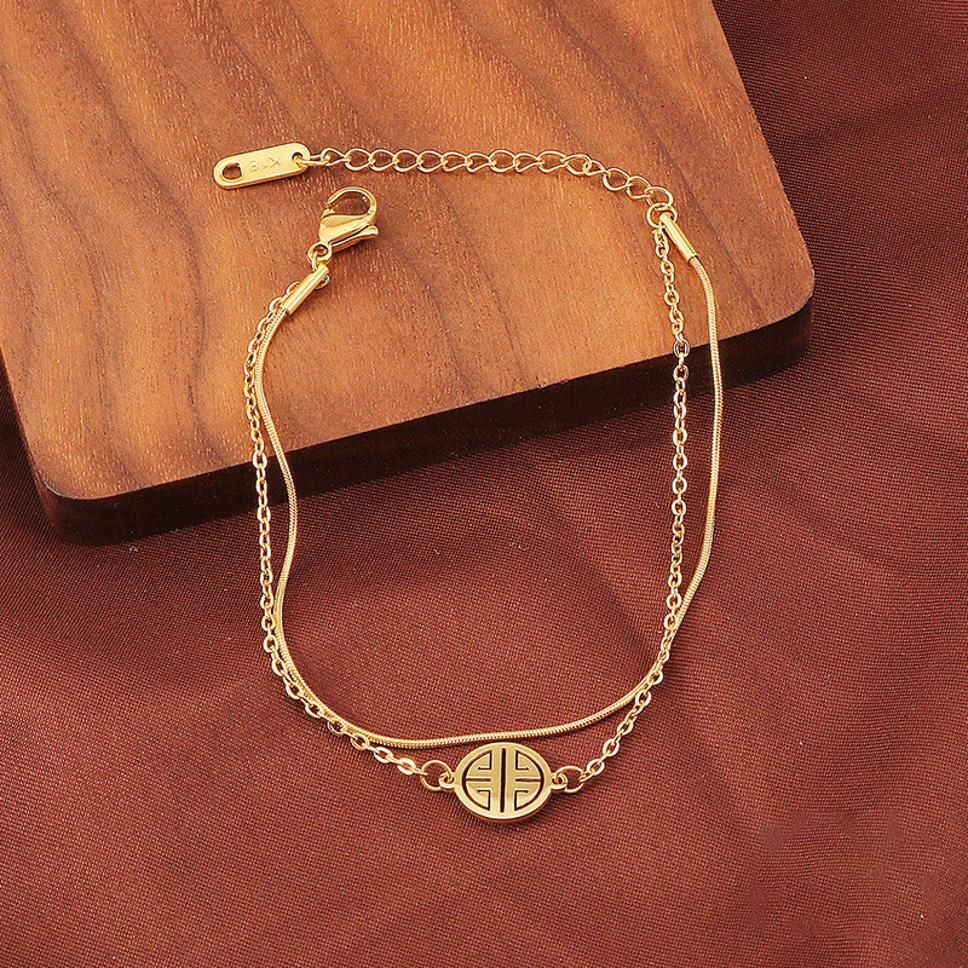 MYKI Trendy Gold Loose Bracelet (MKBRAD350G-TWIN)