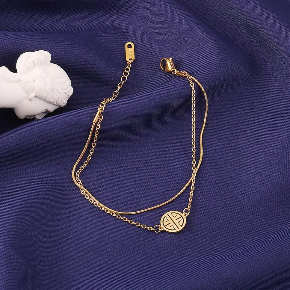 MYKI Trendy Gold Loose Bracelet (MKBRAD350G-TWIN)