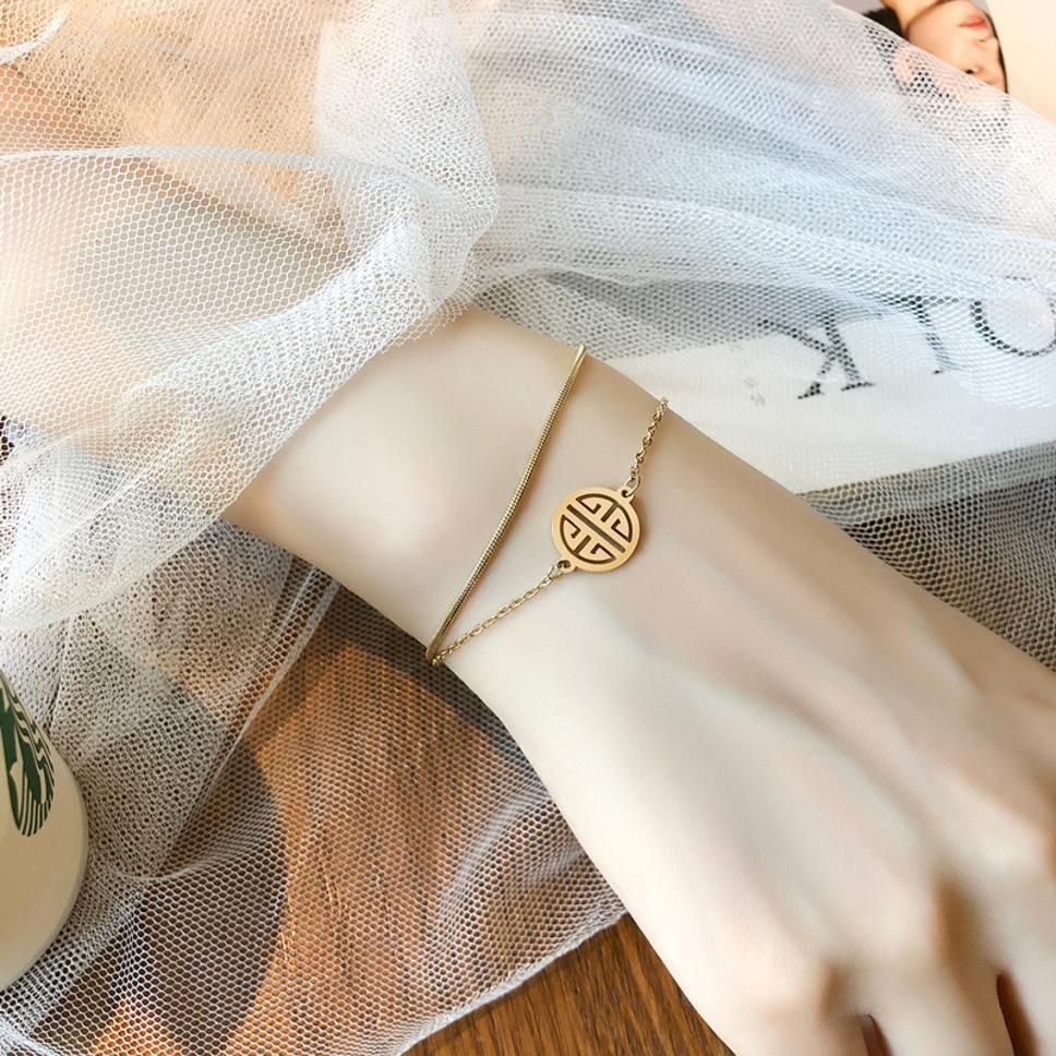 MYKI Trendy Gold Loose Bracelet (MKBRAD350G-TWIN)