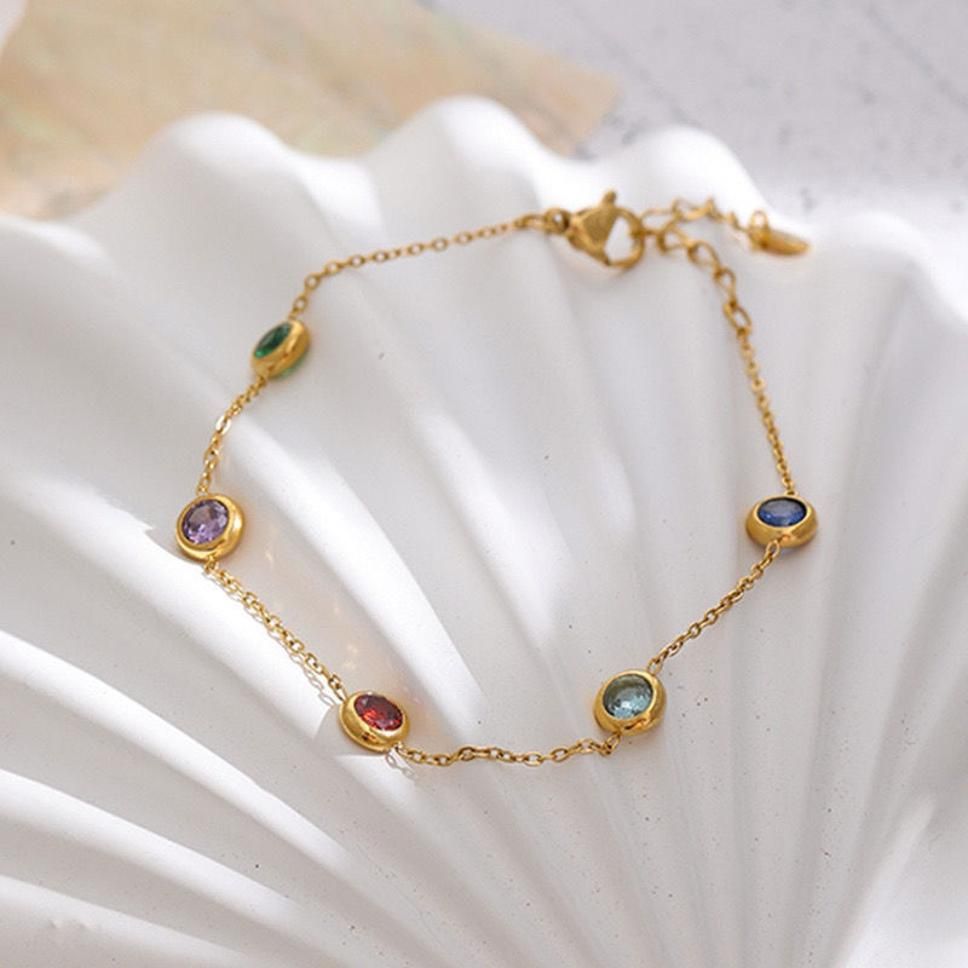 MYKI Super Multicolor Gold Bracelet (MKBRAD353G)