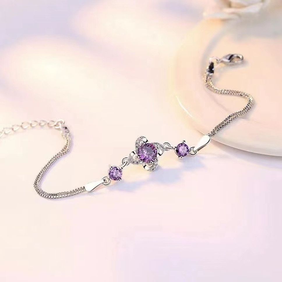 MYKI Religious Flower shape Cubic Zircon Bracelet (MKBRAD368P)