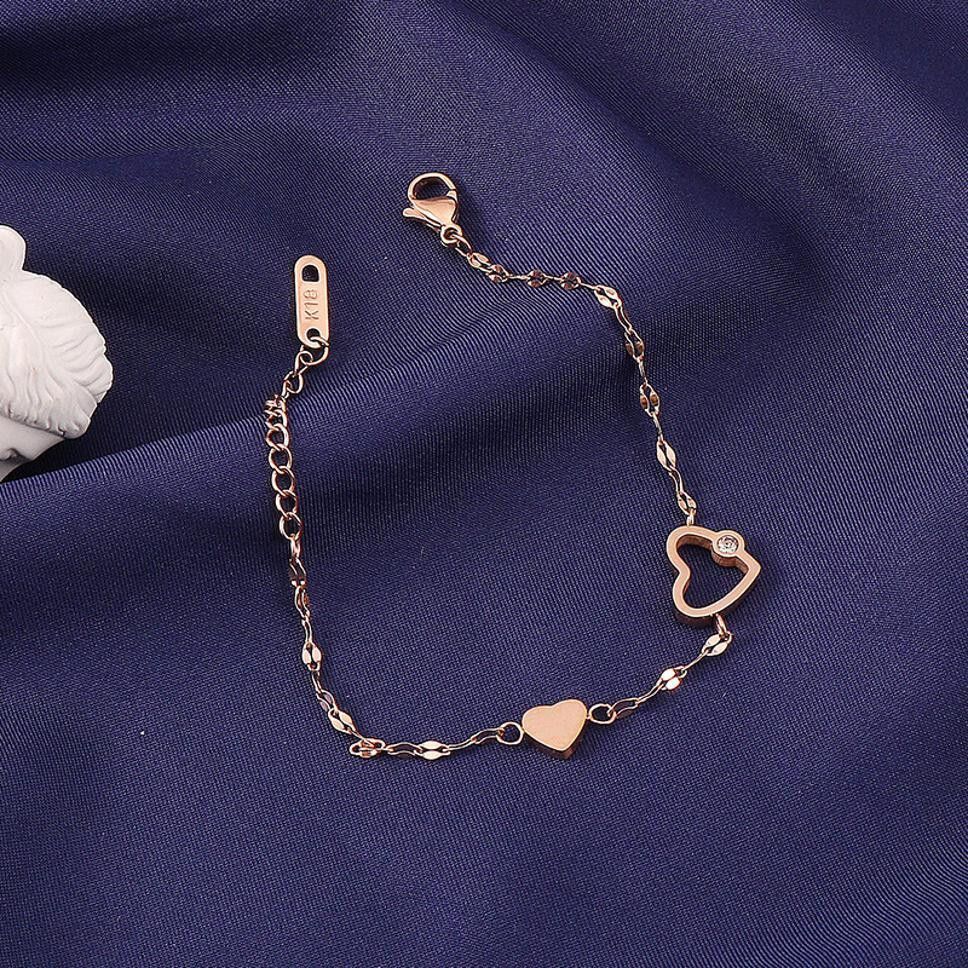 MYKI Stunnig Double Heart Bracelet (MKBRAD373)