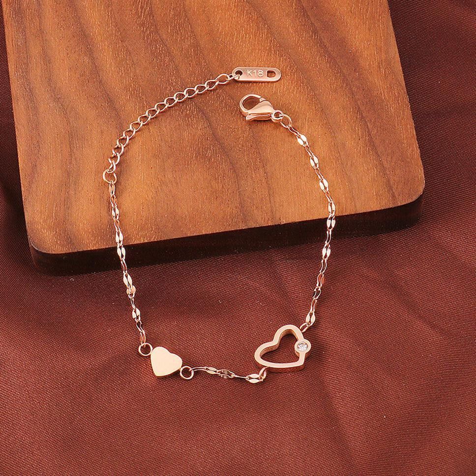 MYKI Stunnig Double Heart Bracelet (MKBRAD373)