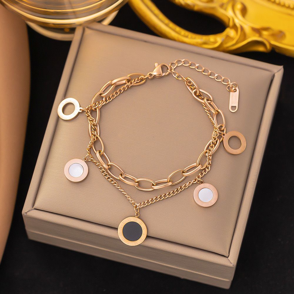 MYKI Casual Roman Gold plated Loose Bracelet (MKBRAD395RG)