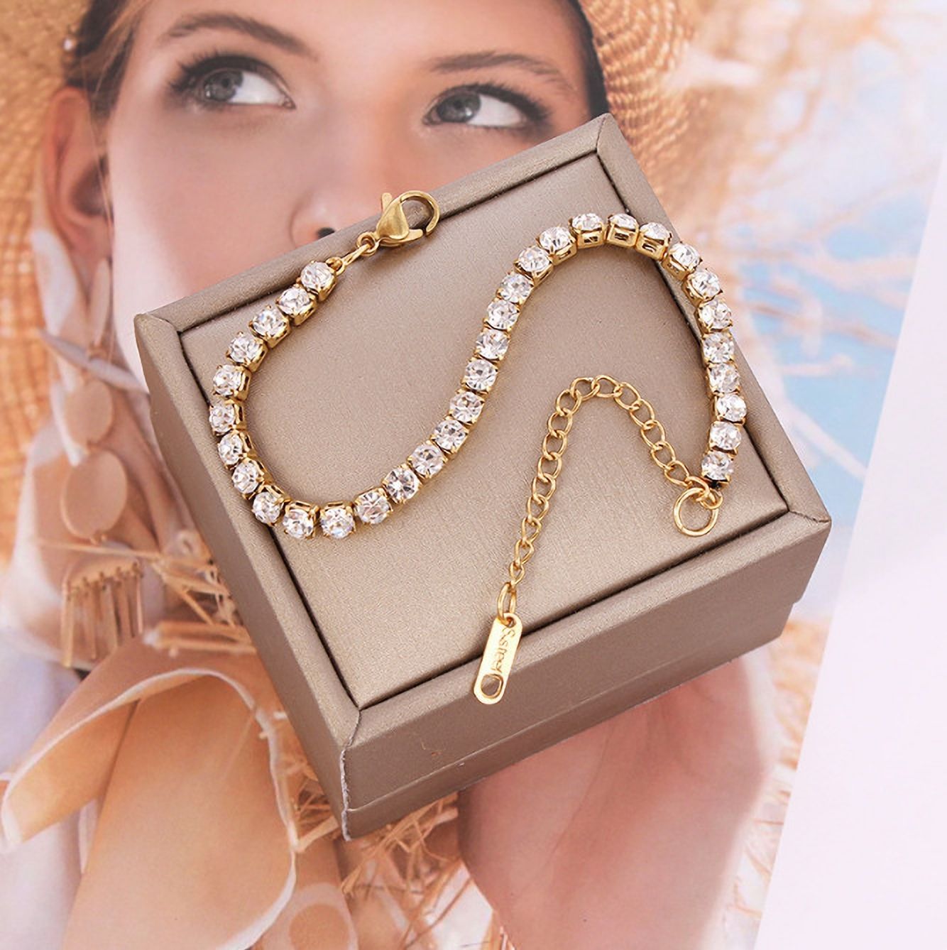 MYKI Solitaire Diamond Bracelet (MKBRAD396G)