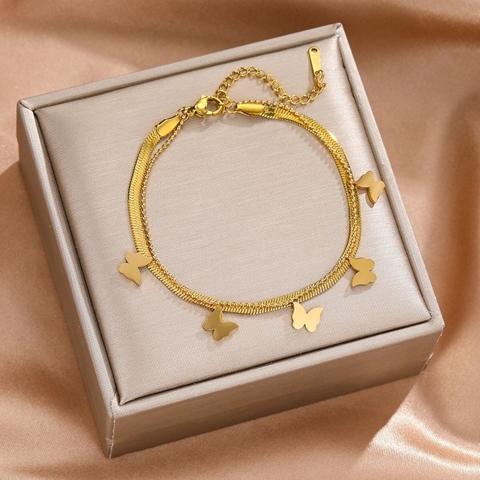 MYKI Gorgeous Butterfly Charm Bracelet (MKBRAD432G)