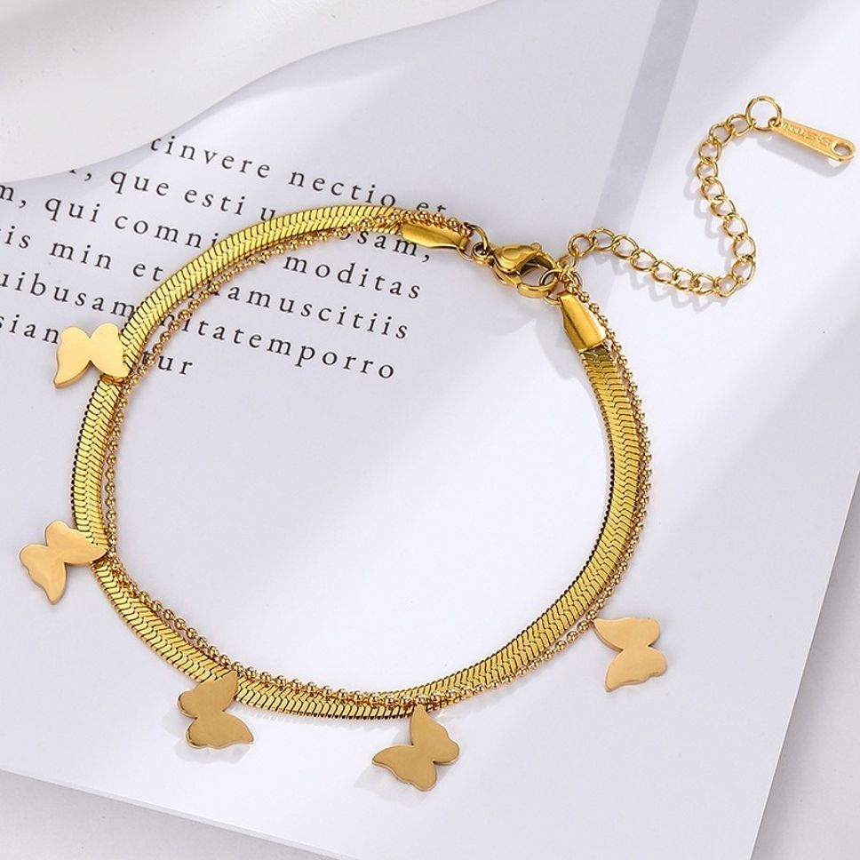 MYKI Gorgeous Butterfly Charm Bracelet (MKBRAD432G)
