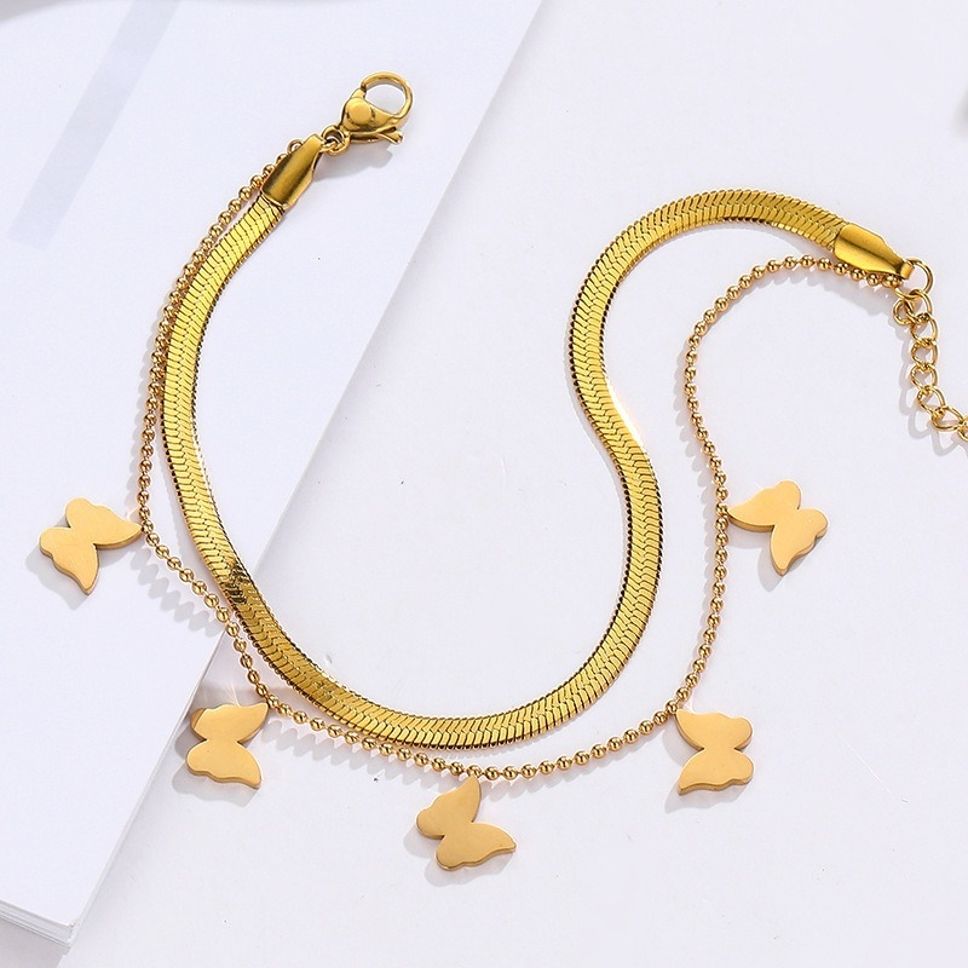 MYKI Gorgeous Butterfly Charm Bracelet (MKBRAD432G)