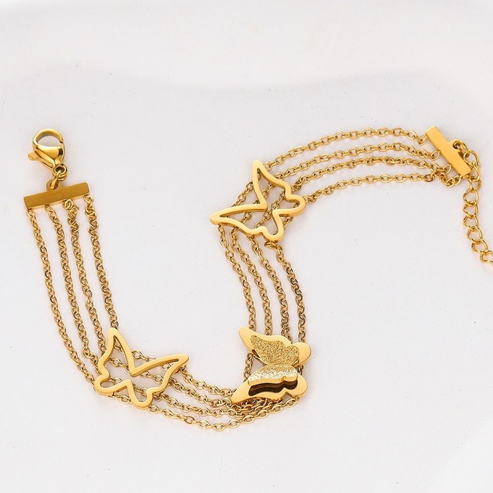 MYKI Heavy Butterfly Charm Bracelet (MKBRAD433G)